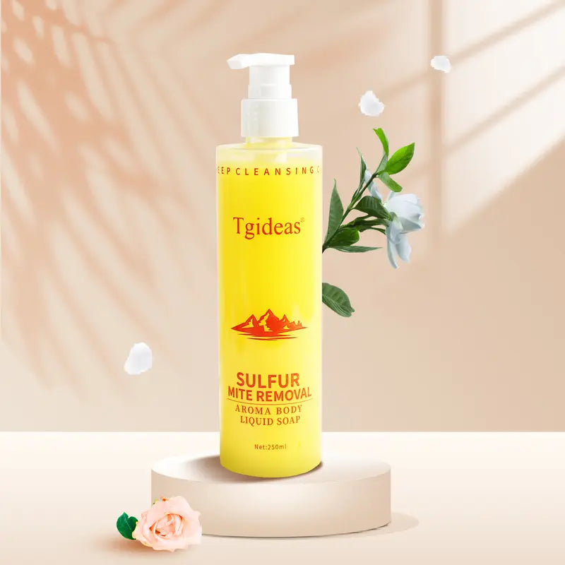 "Tgideas Sulfur Soap Shampoo & Body Wash - Fights Acne & Dandruff - Deep Cleansing for Men & Women" Clear Gentle