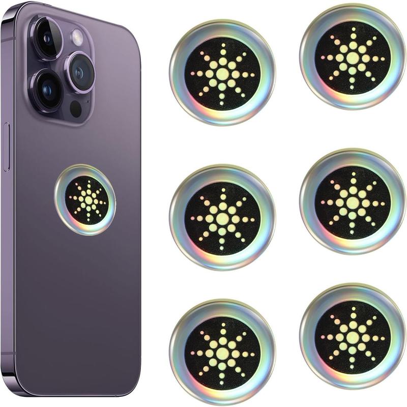 (12 PCs) Protection Anti-Radiation for Phone, Airpods, Fridge, andLaptop Less Mobile Radiation Electronic Accessories Protection Stickers Gold/Silver fo rDevices smartphone