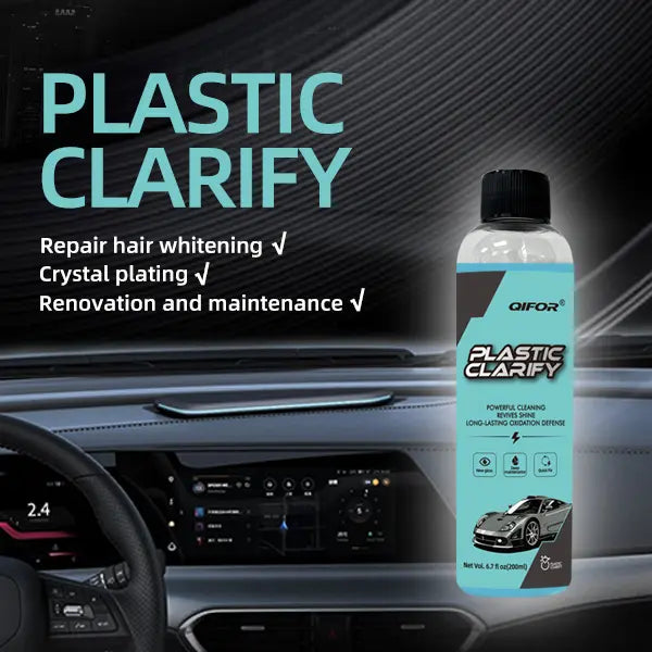 1 bottle QIFOR Waterless Spray Wax: Plastic,Rubber,Leather Cleaner 200ML-All-in-One Detailer for Car Interiors & Exteriors with Hygienic Protection Surfaces