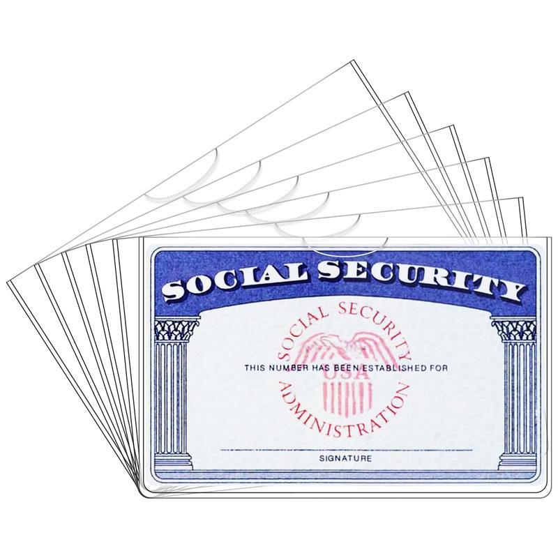 10 Pack Social Security Card Protector/Medicare Card Protector Sleeve/Social Security Card Holder/Credit Card Sleeves/Protective case for Drivers License、Credit Card 、SSN Card,3.8x2.32in.