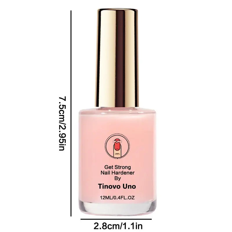 12ML Get Strong Nail Strengthener, Natural Pink LED Gel Polish, Fast Drying & Long Lasting Glossy Finish, Nail Care Solution for Weak & Thin Nails