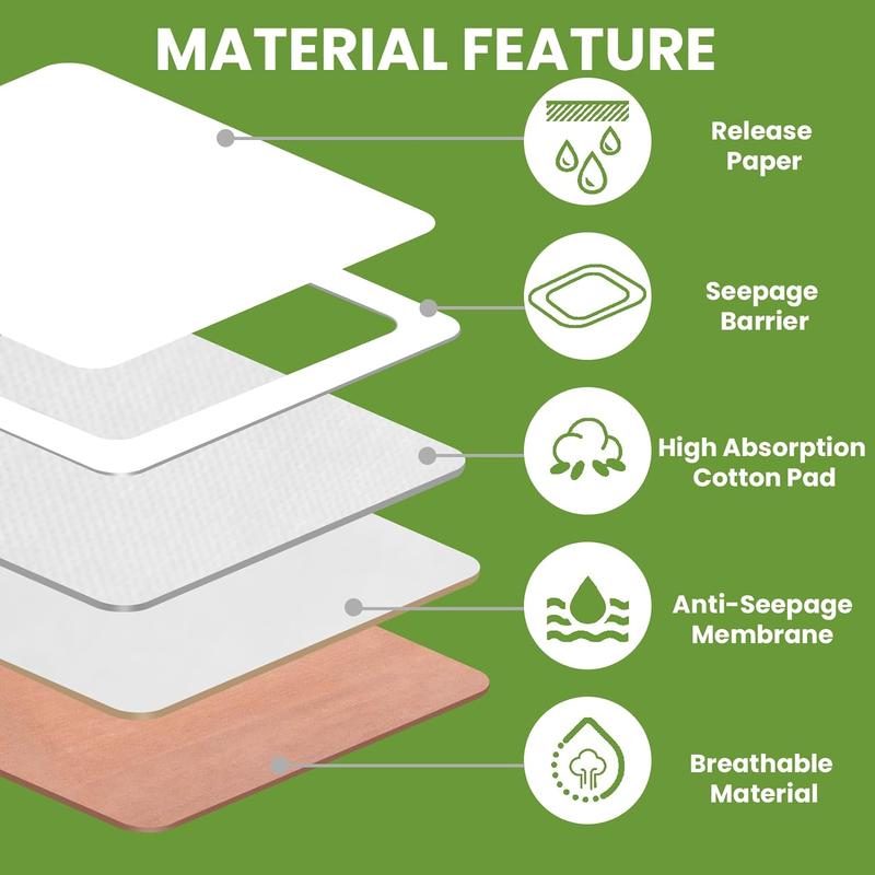 10pcs disposable Castor Oil Pack Wrap,Castor oil patches,Self-Adhesive Castor Oil Wraps, Highly Absorbent 6.7"*5.1",Anti-Seepage,Easy to Use,No Wash,stick it anywhere you want(Oil Not Included)
