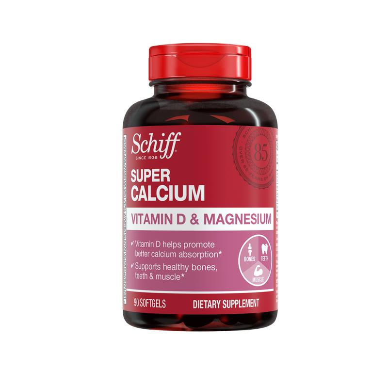 1PCS Schiff Super Calcium 800mg Plus Magnesium with Vitamin D3, 90 softgels - Calcium Supplement Healthcare Dietary Fitness Edible