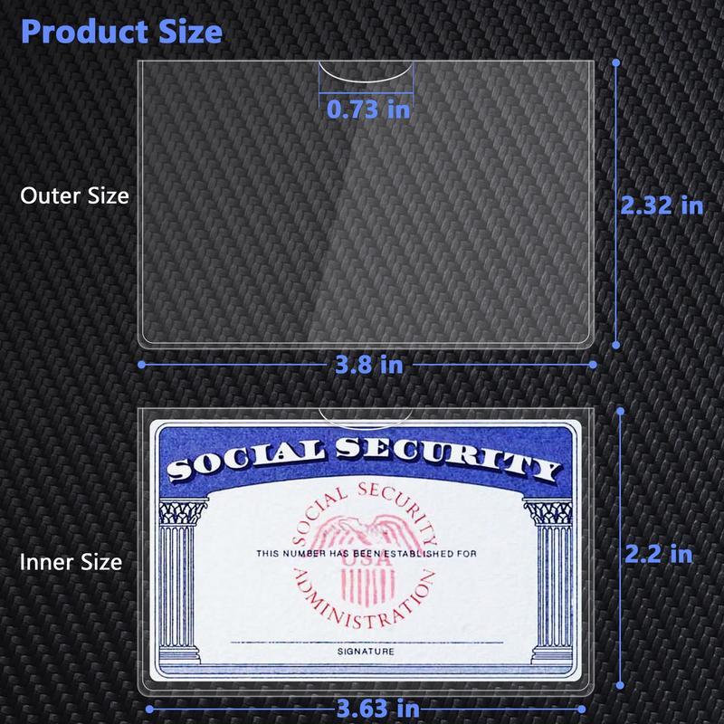 10 Pack Social Security Card Protector/Medicare Card Protector Sleeve/Social Security Card Holder/Credit Card Sleeves/Protective case for Drivers License、Credit Card 、SSN Card,3.8x2.32in.