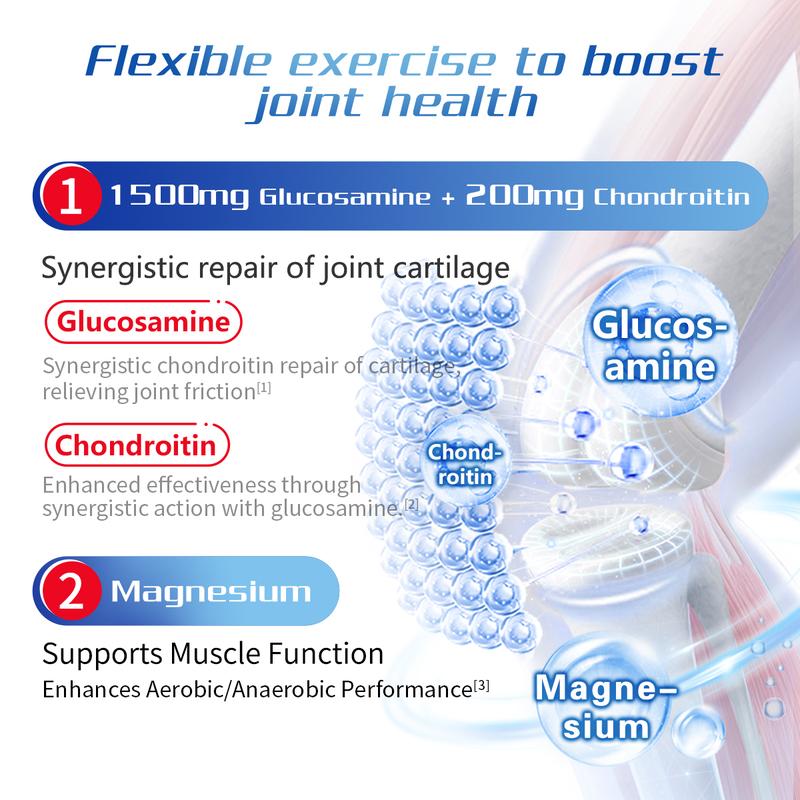 12bottles【Joint Health】Move Free joint health 7-in-1 Glucosamine Chondroitin Plus Calcium Complex Vitamin Customized for Men with B-Vitamins + Multi-Glucosamine 120 Pills