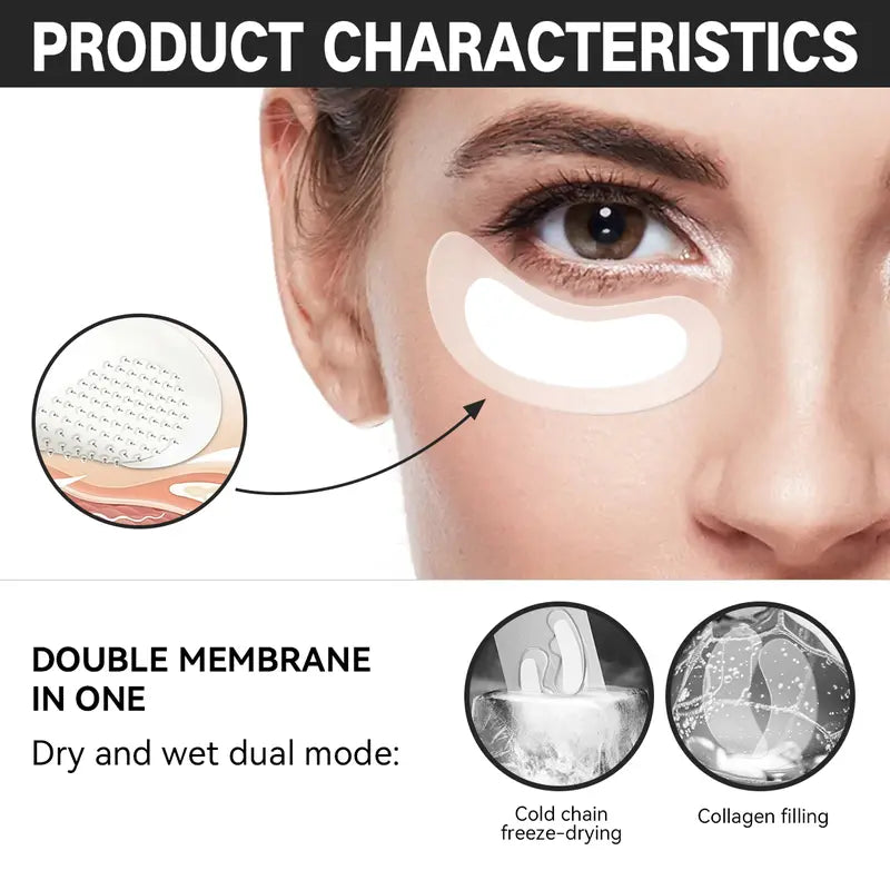 15 Pairs Freeze-Dried Collagen Reduces Wrinkles Eye Mask box set,10pcs/box Eye Mask for Dark Circles and puffiness