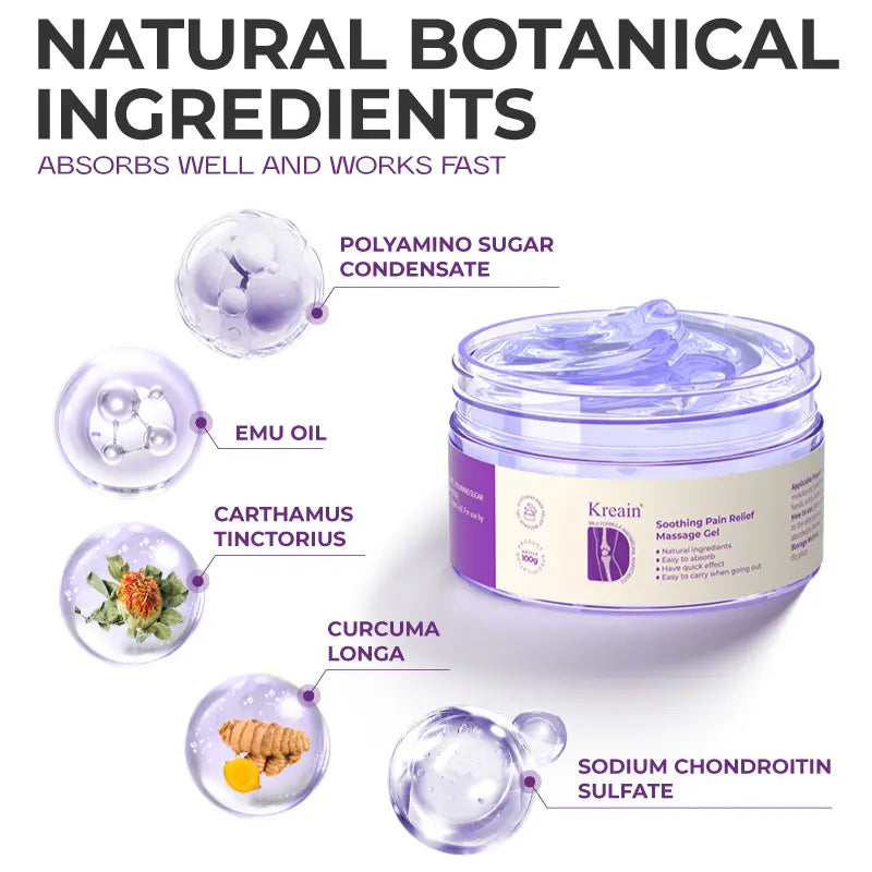 1 PCS Kreain 1 purple gel turmeric extract sodium sulfate chondroitin Emu oil and other natural materials