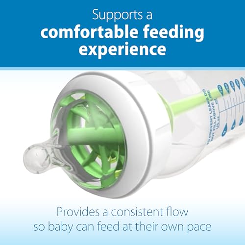 Dr. Brown's Natural Flow Level 4 Wide-Neck Baby Bottle Silicone Nipple, Fast Flow, 9m+, 100% Silicone Bottle Nipple, 6 Pack