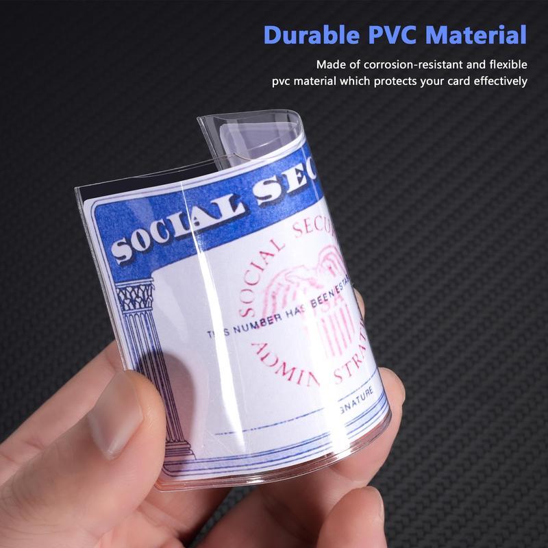 10 Pack Social Security Card Protector/Medicare Card Protector Sleeve/Social Security Card Holder/Credit Card Sleeves/Protective case for Drivers License、Credit Card 、SSN Card,3.8x2.32in.