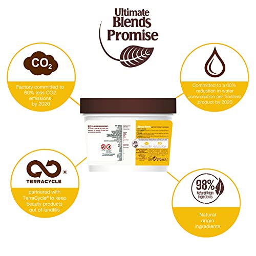 Garnier Hair Food 3-in-1 Hair Treatment Mask, Smooths and Nourishes, For Frizzy & Curly Hair, No Silicones, Vegan Formula, Coconut Oil, Ultimate Blends, 400ml (Packing and Ingredients may vary)