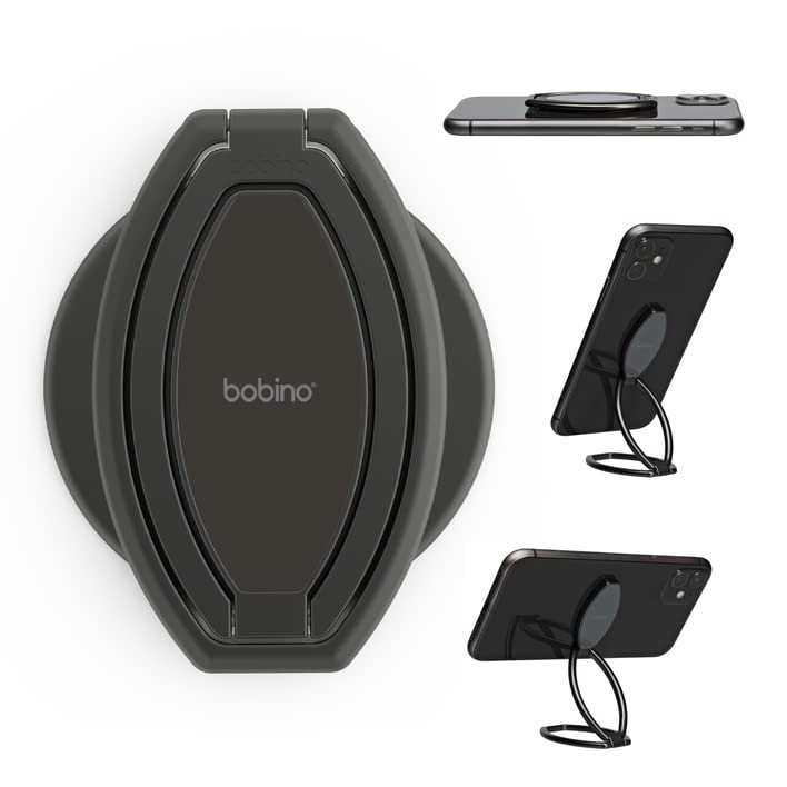 Bobino Kickflip Phone Stand – Versatile Cell Phone Holder Compatible with All Smartphones – Adjustable Angle Phone Mount for Video Watching and Recording – Ultra-Slim Foldable Phone Desk Stand