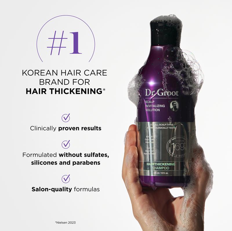 Dr. Groot Hair & Scalp Dynamic Duo Set Conditioner Haircare Keratin Shampoo for Fuller Hair, Biotin