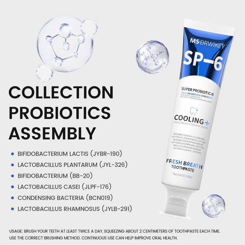 MSDRWIKEY 3-Pack Toothpaste Combo | 7Pro Fresh Formula | Fluoride-Free Enamel Repair & Sensitive Teeth Care | Fresh Mint