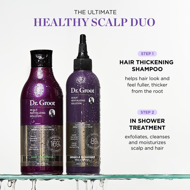 Dr. Groot Hair & Scalp Dynamic Duo Set Conditioner Haircare Keratin Shampoo for Fuller Hair, Biotin