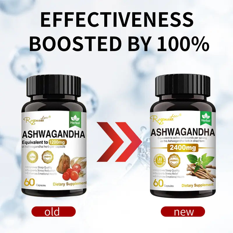 1 bottle of 60 Capsules【Enhanced Potency】Royavita Ashwagandha 2400mg with Black Pepper Extract | Support Sleep Aid & Athletic Performance, Organic Vitamin B6 & B12, Dietary Supplement for Men & Women-14