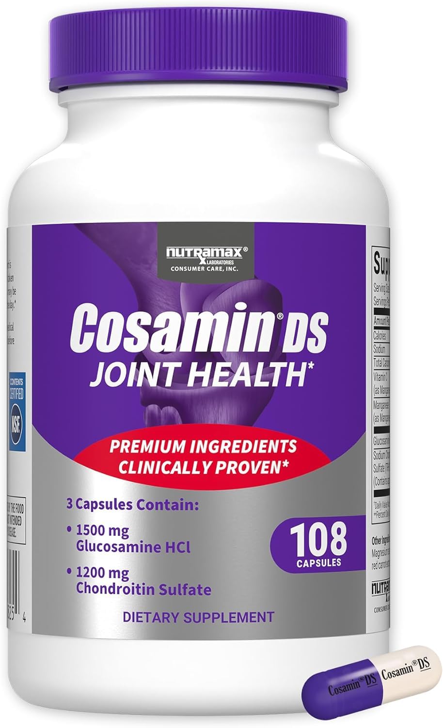 Cosamin DS For Joint Health Comfort & Mobility, 108 Capsules ( Pack of 2)