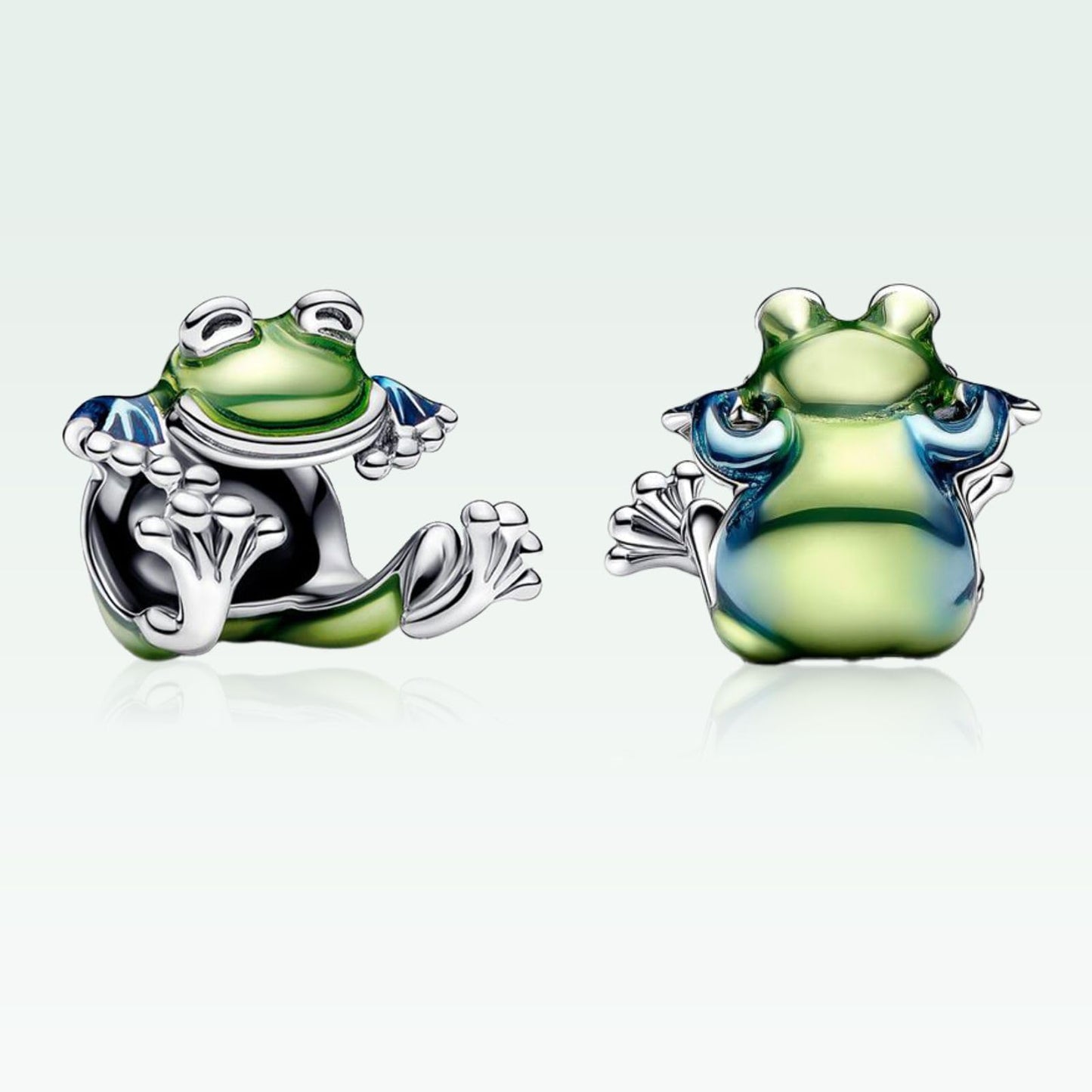 MSPOVOF Climbing Frog Charms Bead for Bracelets and Necklaces 925 Sterling Silver Women's Jewelry