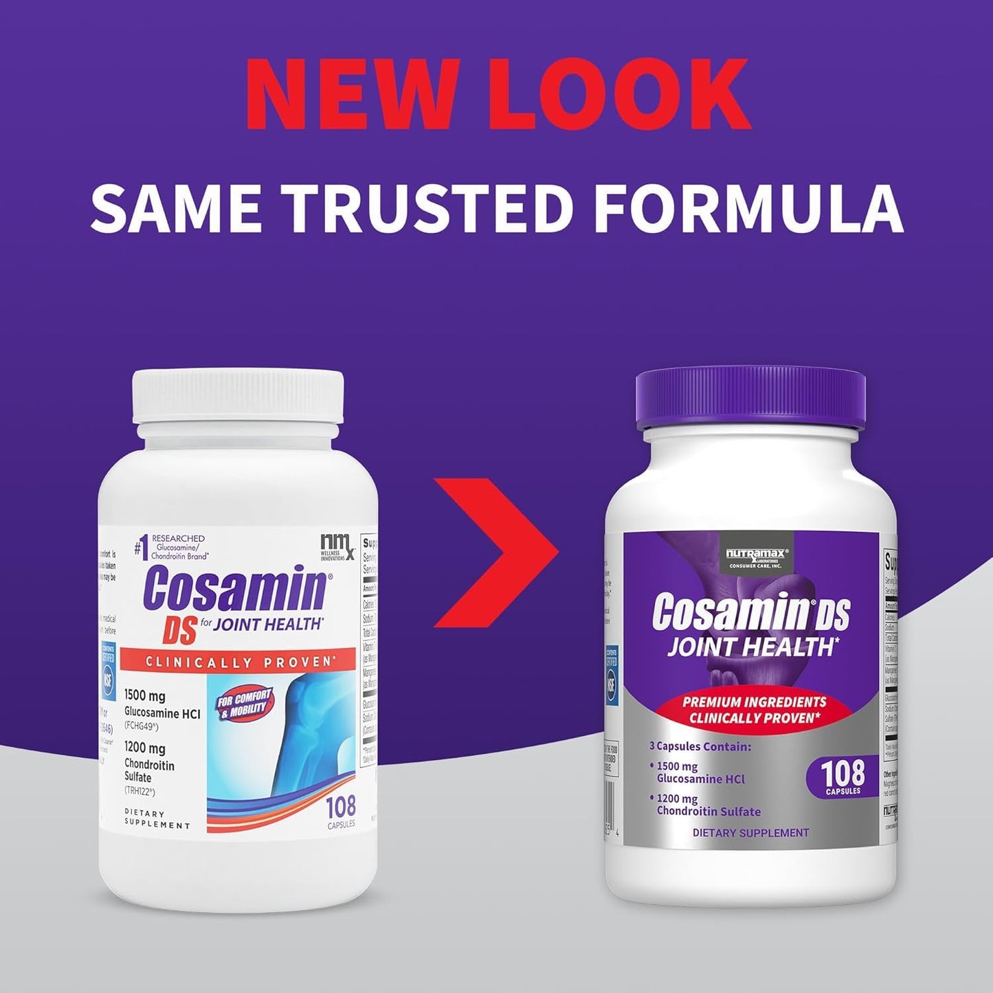 Cosamin DS For Joint Health Comfort & Mobility, 108 Capsules ( Pack of 2)