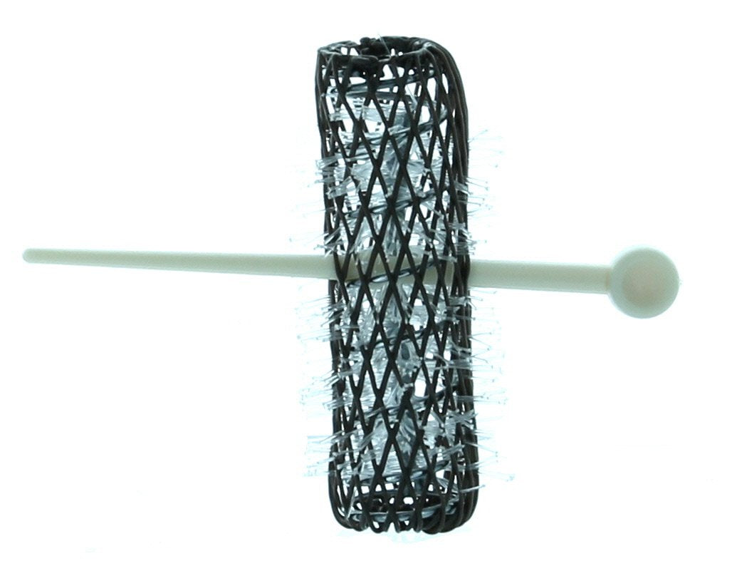 16 BRUSH ROLLERS & PINS Small Mini Hair Curlers Bristles 2" x 1/2" Kids Pageants (2 packs)