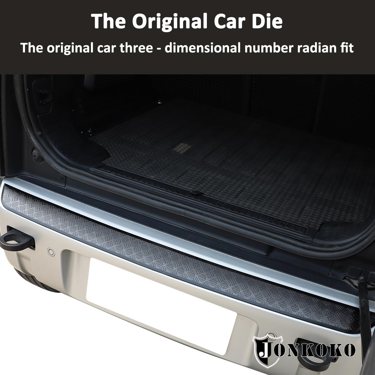 Car Inner Rear Trunk Bumper Guard Plate Bumper Protector Guard Cover Trim for Land Rover Defender 90 110 130 2020-2025 Auto Rear Bumper Plate Cover Trim Accessories (Style A-ABS Bright Black)