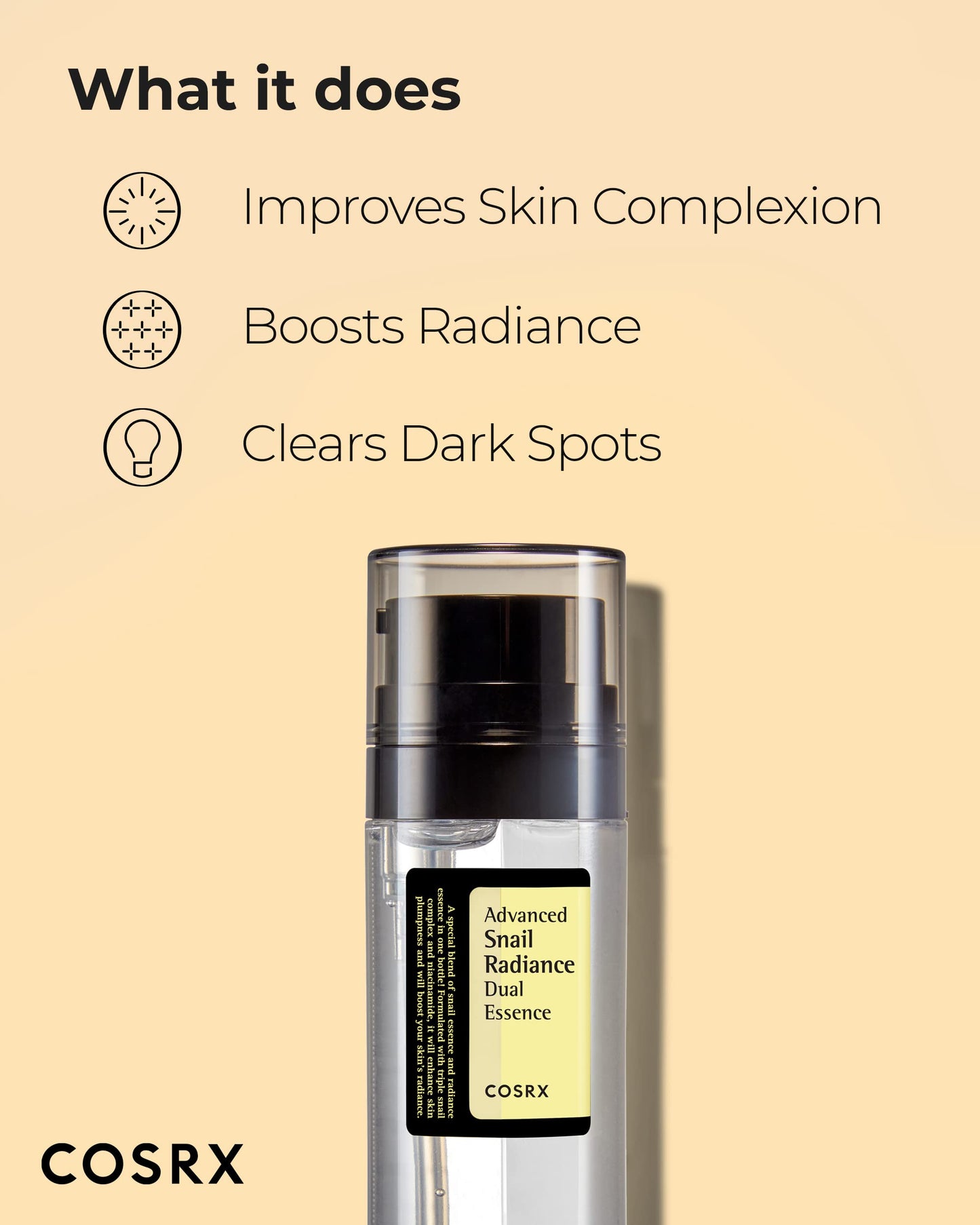 COSRX Niacinamide 5% + Snail Mucin 74% Dual Essence, Anti Aging Face Serum for Dull Skin, Hydrating, Brightening, Repairing, Sensitive Skin, Not Tested on Animals, Korean Skin Care, 2.70 fl.oz / 80ml
