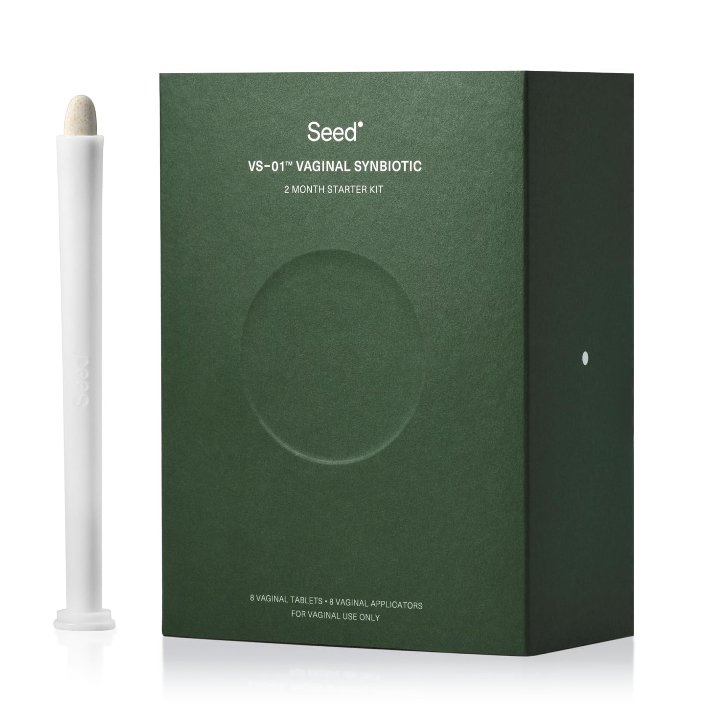 Seed VS-01 Vaginal Synbiotic - Prebiotic & Probiotic for Women - L. Crispatus Probiotic Suppositories for Vaginal Health, pH, & Yeast Balance - 8 Suppositories (60-Day Supply)