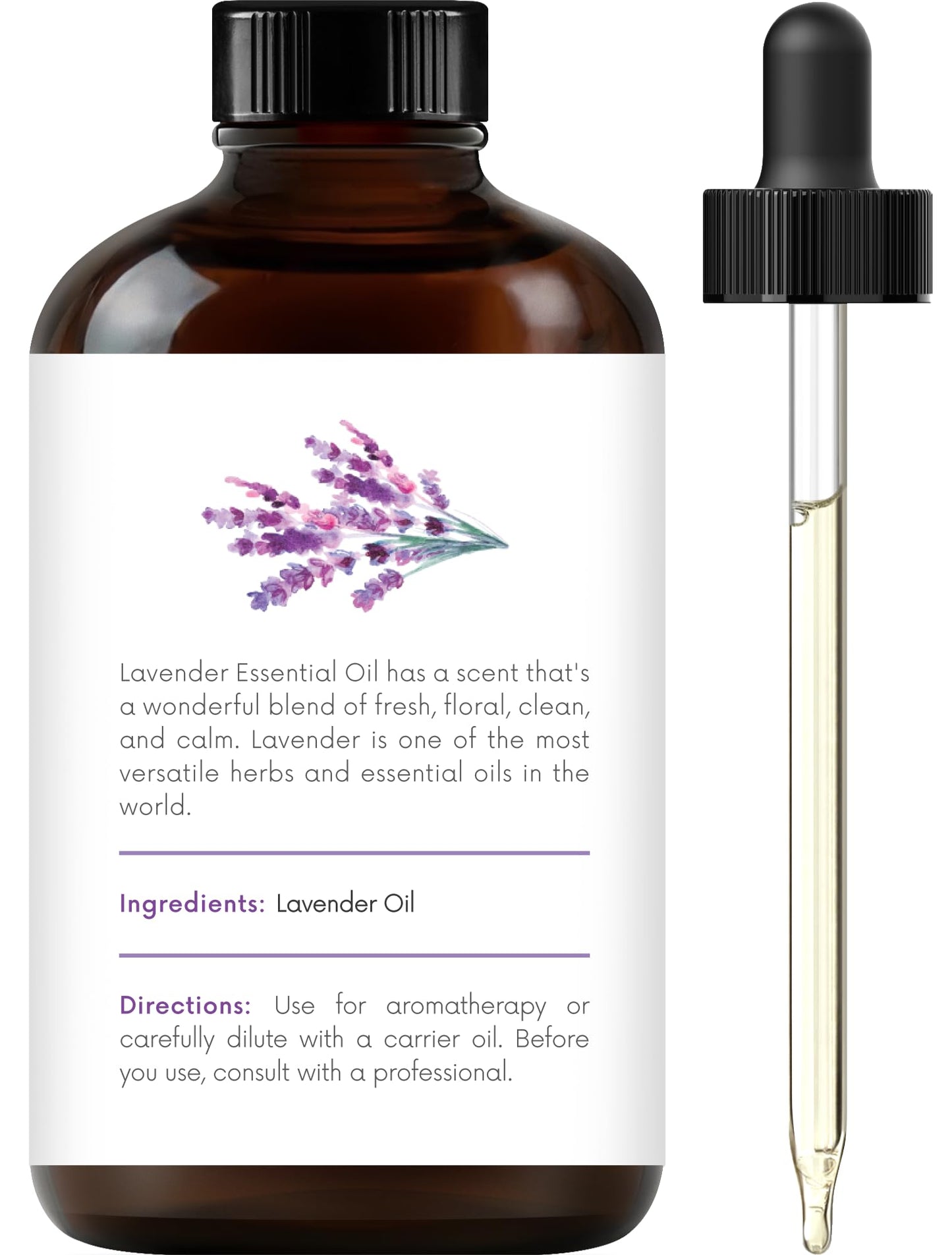 Handcraft Blends Lavender Essential Oil – Huge 4 Fl Oz – 100% Pure and Natural – Premium Grade Essential Oil for Diffuser and Aromatherapy, Skin, Massage, Candle and Soap Making Fragrance