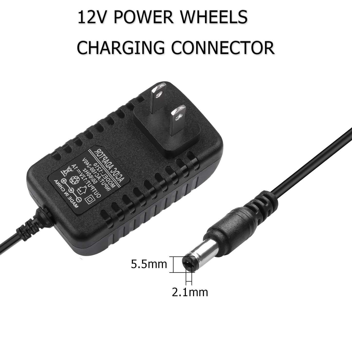 12V Charger for Kids Ride On Car Toys,12V Ride-on Toys SUV Car Battery Charger,Universal Charger for Best Choice, Wrangler, Kid Trax, Dynacraft Electric Ride On Cars