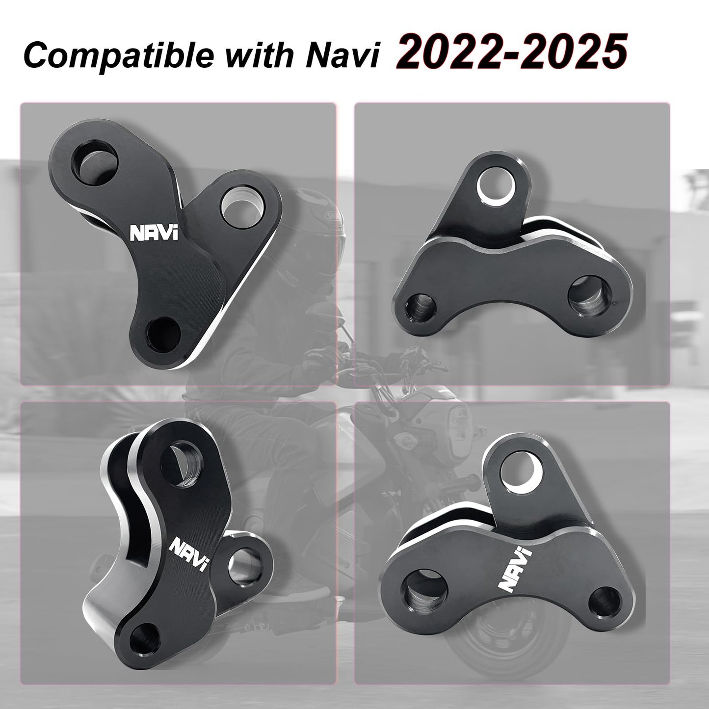 Motorcycle Rear Shock Lowering Kit for Honda Navi 2022 2023 2024 2025, Aluminum, Lowers 1 inch (2.54 cm)