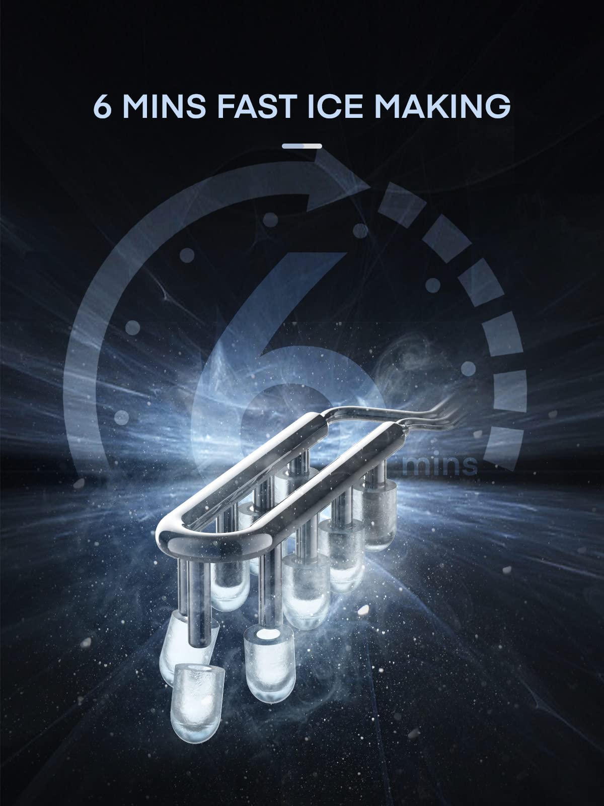 Countertop Ice Maker Machine πΊππππππππ πΊππππ, 9 Bullet Ice in 6 Mins, πππππ 24h, Self-Clean, 2 Ice Sizes, LCD Display, Portable Ice Maker w/Ice Scoop & Basket, Home/Kitchen/Office