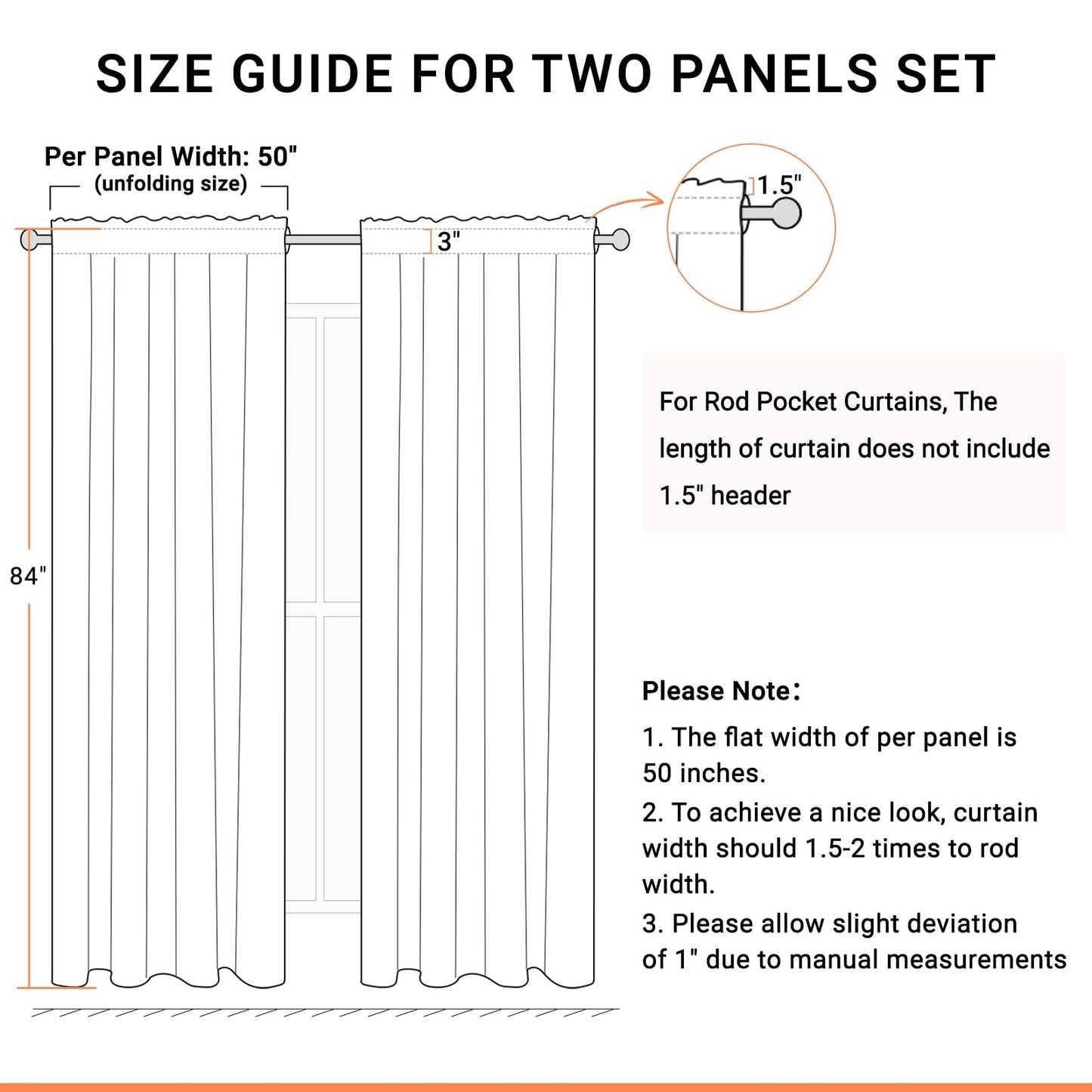100% Blackout Shield Linen Blackout Curtains 96 Inches Long 2 Panels Set, Blackout Curtains for Bedroom/Living Room, Thermal Insulated Rod Pocket Window Curtains & Drapes, 50W X 96L, Blue