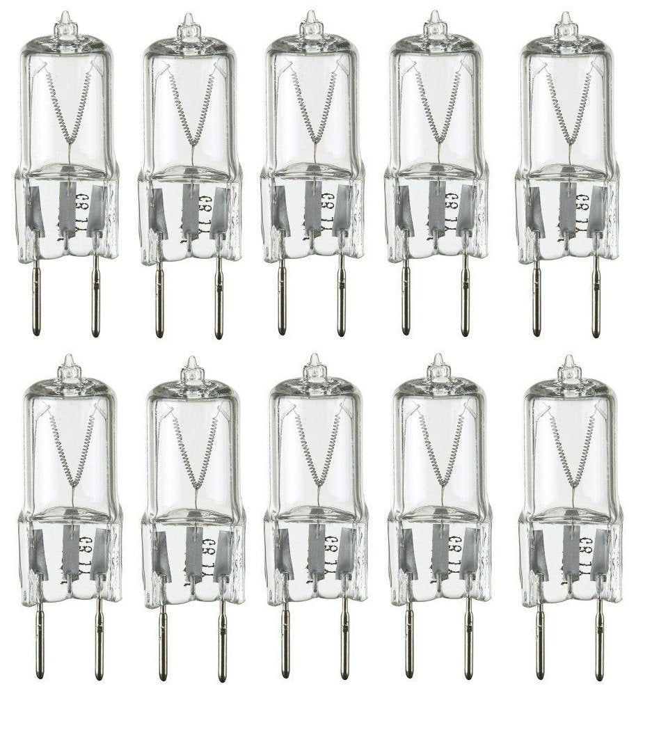 10-Pack 20W Xenon G8 Light | Appliance Light Bulbs | – 120V T4 JCD Type – G8 Bi-Pin Base – Warm White Halogen Replacement for Under Cabinet, Puck, Desk, and Accent Lighting – Designed in USA
