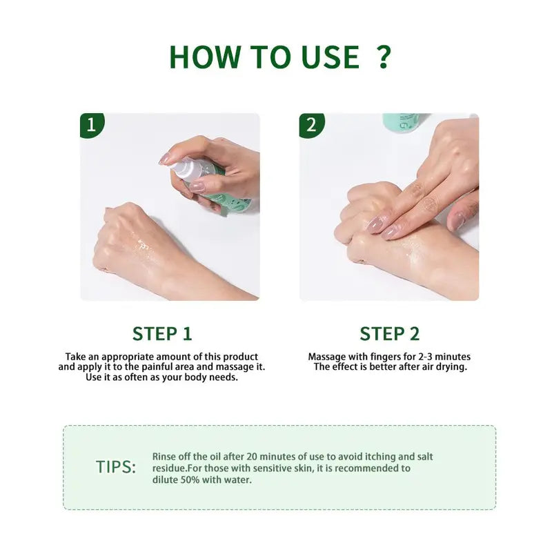 100ml Magnesium Oil Spray, Remedy Massage Oil for Body Care, Body Massage Oil for Women & Men
