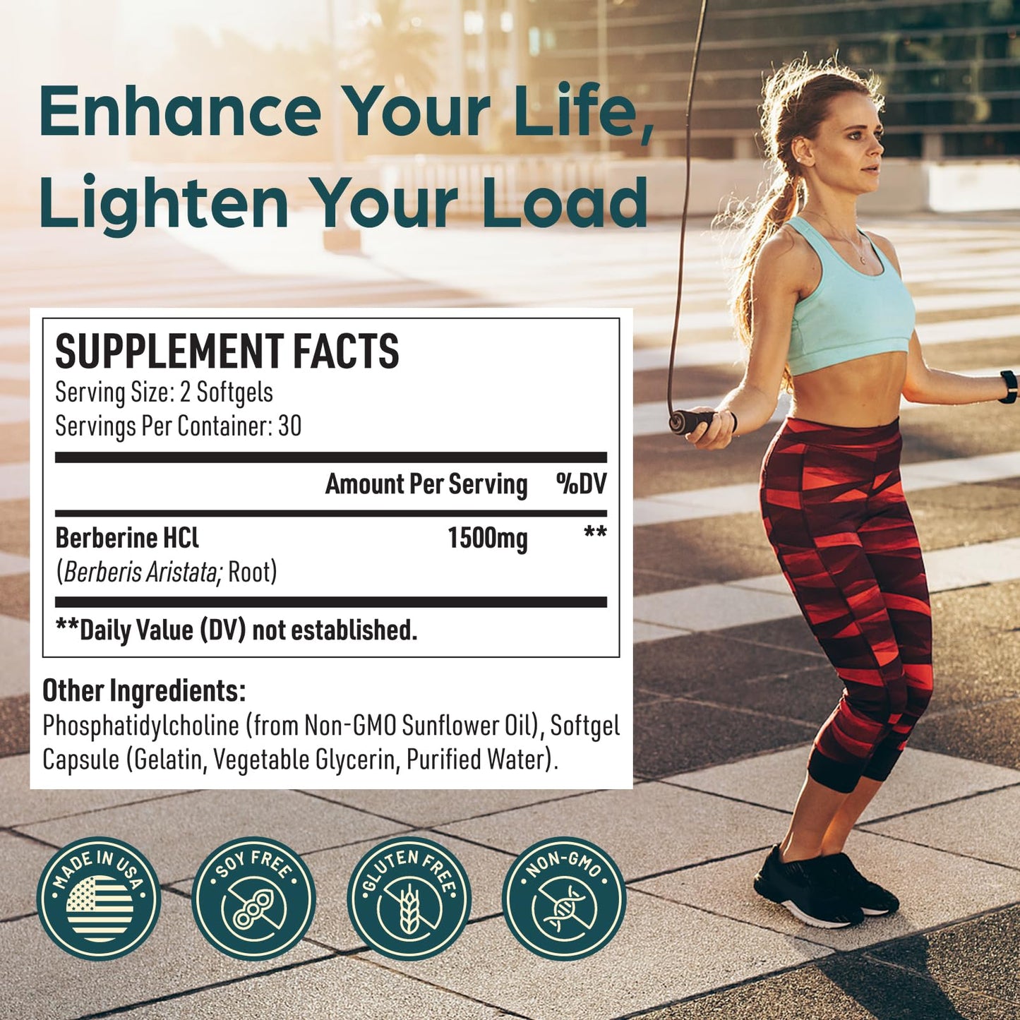 Corpofuerte Liposomal Berberine HCl 1500 mg - Berberine Supplement Activates AMPK & GLP-1 - Supports Reduces Body Burden in Women and Men (2 Pack)