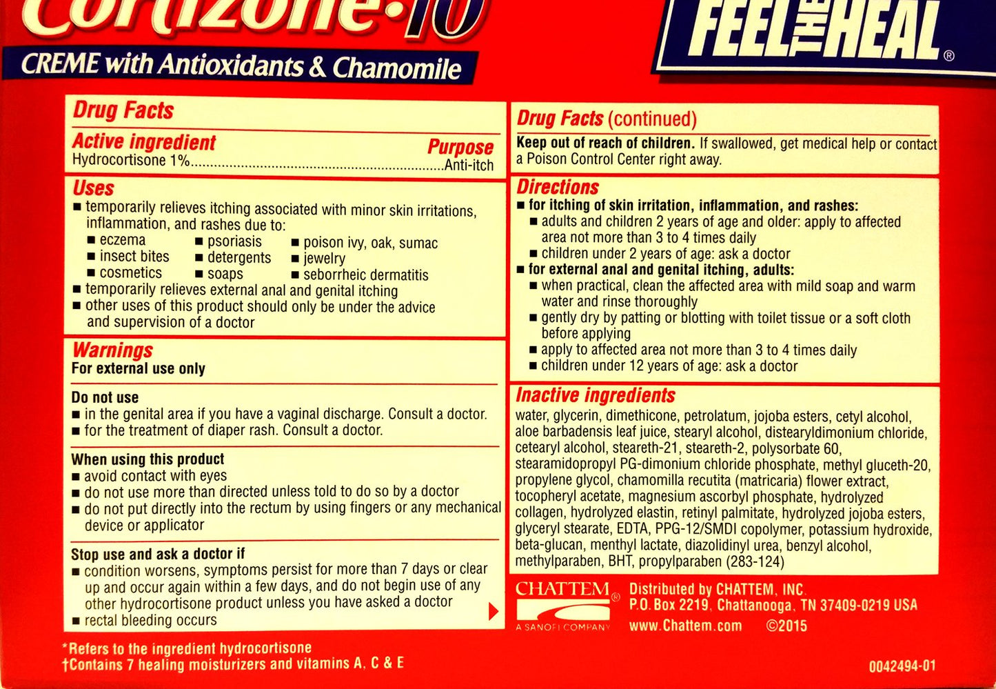 cortizone 10 Maximum Strenght Intensive Healing 1% hydrocortisone Anti Itch Cream Two 20z Tubes, Total 4 oz