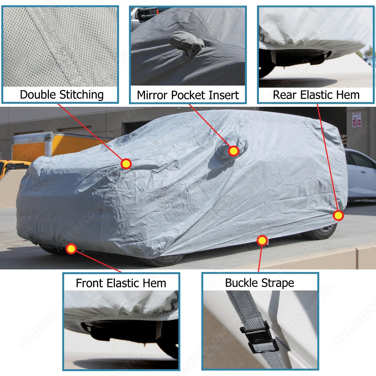 Car Cover fits 2000 2001 2002 2003 2004 2005 Ford Excursion XTREMECOVERPRO PRO Plus Series Grey