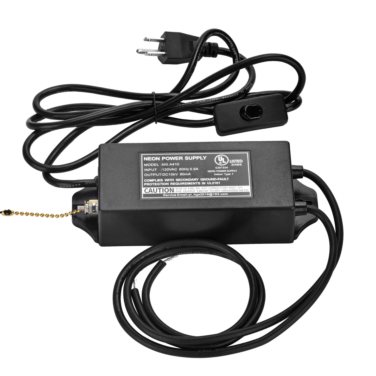 10KV 10000V Power Supply for Glass Neon Sign Electronic Neon Light Beer Signs Bar Lights Transformer 120V 50/60Hz(UL Approval)