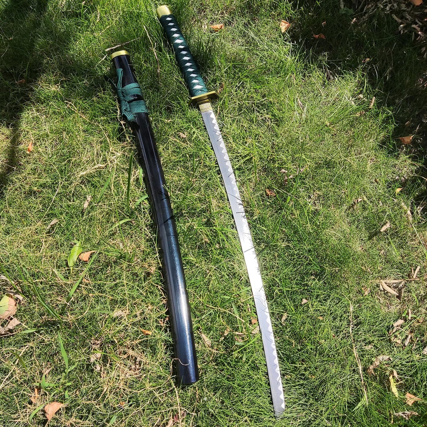 COSWOR 40.5" Carbon Steel Sosuke Aizen Katana Kyoka Suigetsu Samurai Sword for Performance Props, Cosplay