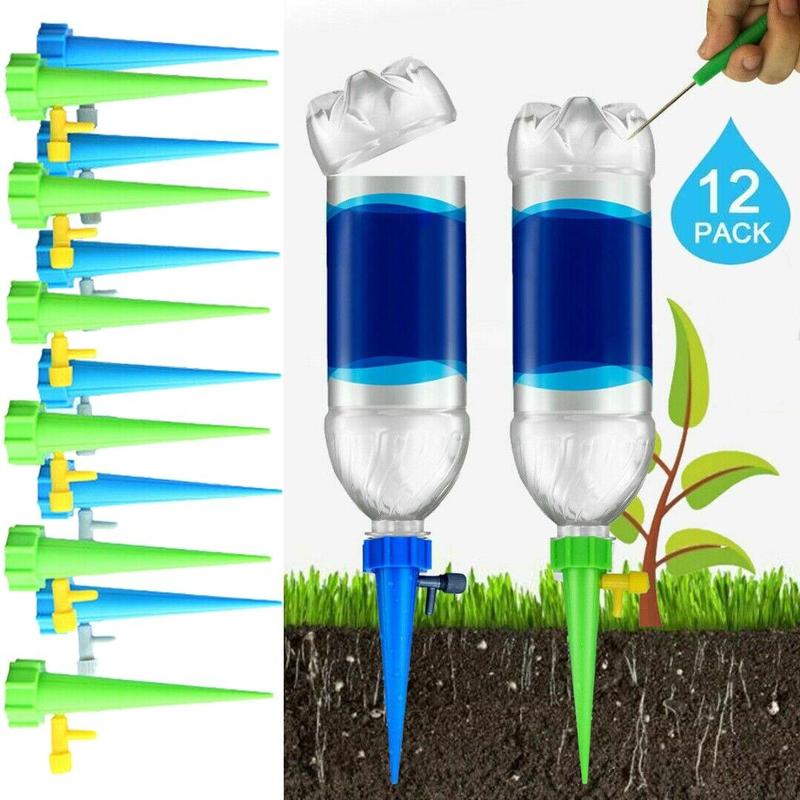 12PCS Self Watering Spikes, Drip Irrigation System Garden Watering System