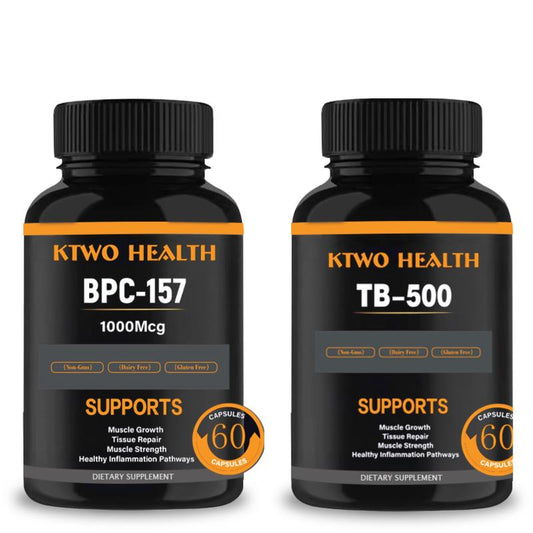 KTWO Health Peptide  wolverine Research Stack TB-500 1500mcg &amp; BPC-157 1000mcg Synergy for Tissue &amp; Muscle Support 60 Capsules - Supplement sport nutrition