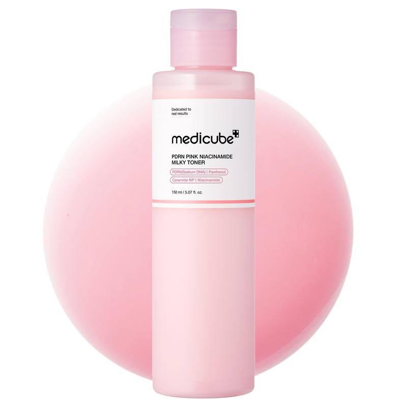 [medicube official] PDRN Pink Niacinamide Milky Toner for Hydrating, Moisturizing, Soothing, Ceramide, Peptide, Glass Glow Skin, Korean Skincare