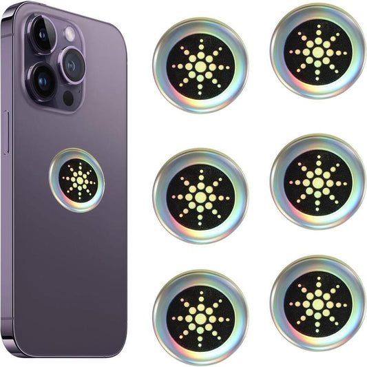 (12 PCs) Protection Anti-Radiation  for Phone, Airpods, Fridge, andLaptop Less Mobile Radiation Electronic Accessories Protection Stickers Gold/Silver fo rDevices smartphone