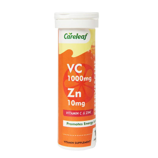 1000mg Vitamin C with 10mg Zinc Effervescent Tablets for Wellness Supplements,Immune Support Supplement with Powerful Vitamin-Orange Flavor-10 Tablets