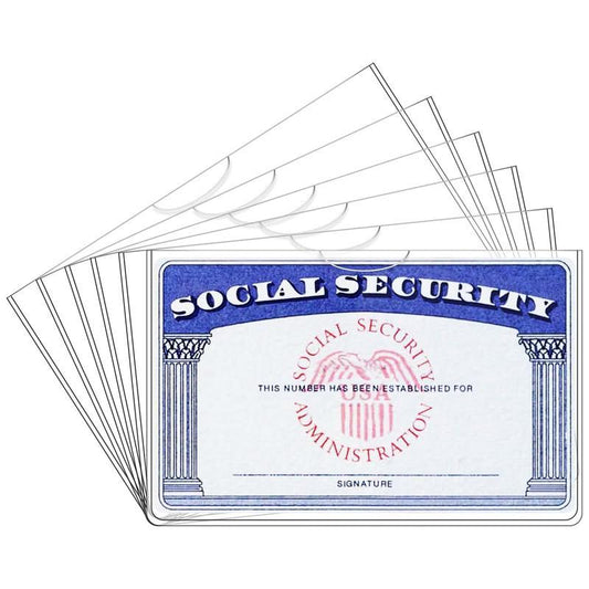 10 Pack Social Security Card Protector/Medicare Card Protector Sleeve/Social Security Card Holder/Credit Card Sleeves/Protective case for Drivers License、Credit Card 、SSN Card，3.8x2.32in.