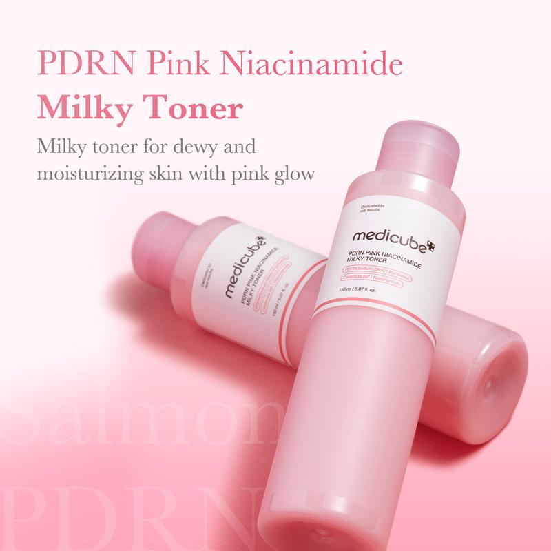 [medicube official] PDRN Pink Niacinamide Milky Toner for Hydrating, Moisturizing, Soothing, Ceramide, Peptide, Glass Glow Skin, Korean Skincare
