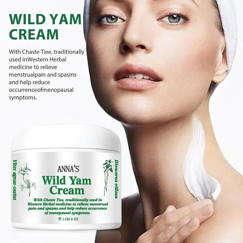 2PCS ANNA'S Wild Yam Cream- Body Care Comfort Organic Relief forHot Flashes, Night Sweats & HormonalBalance-FeelYour Best!