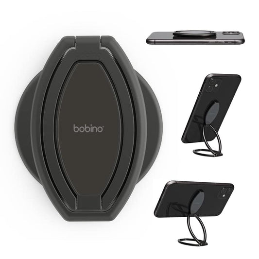 Bobino Kickflip Phone Stand – Versatile Cell Phone Holder Compatible with All Smartphones – Adjustable Angle Phone Mount for Video Watching and Recording – Ultra-Slim Foldable Phone Desk Stand