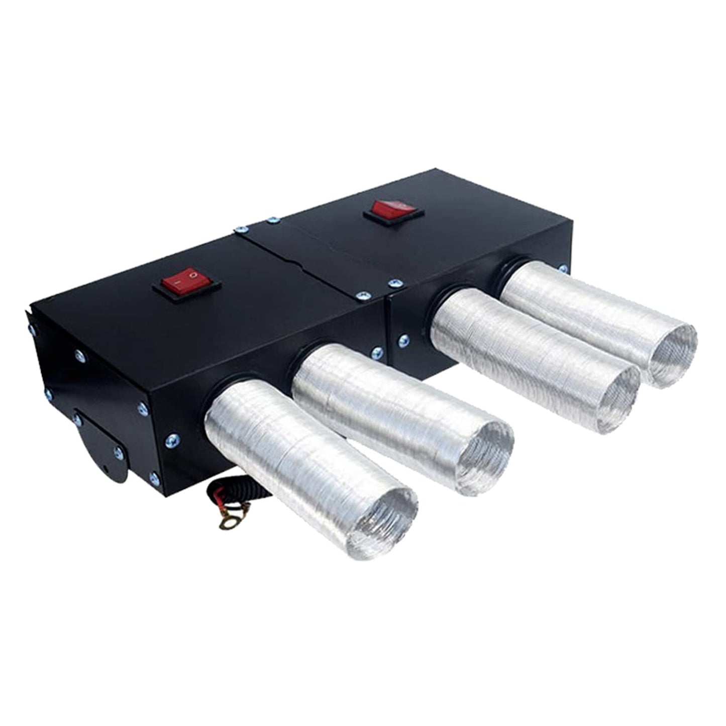 Car Defogger 24V 500W Car heater and Cooling Fan 2 in 1 Fast Heating Low Noise Demister Heaters for Cars Vans, Trucks, RVs (24V 500W, 4 Holes)