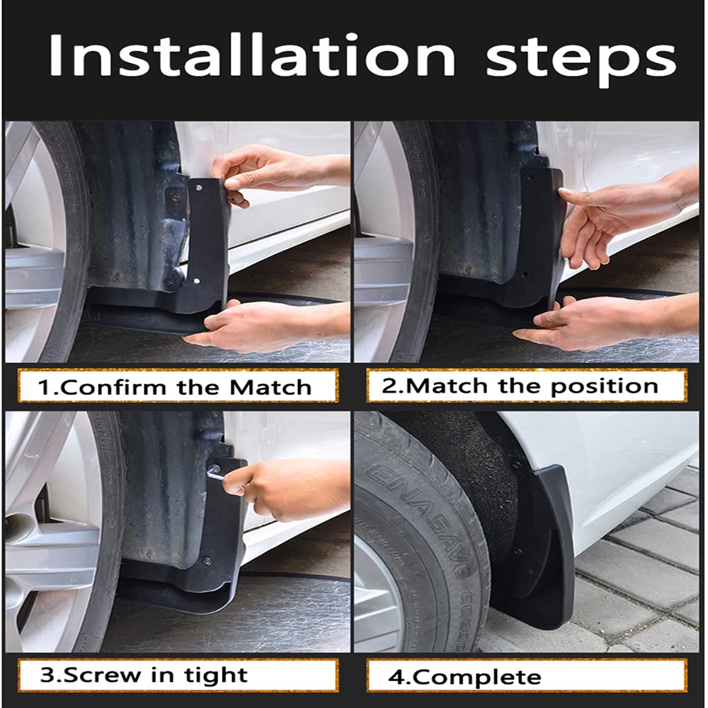 Car Mud Splash Guards Mud Flaps Fender Kit for Nissan Altima 2019 2020 2021 2022 2023 2024 Mudguard Automotive Accessories Front and Rear 4-PC Set