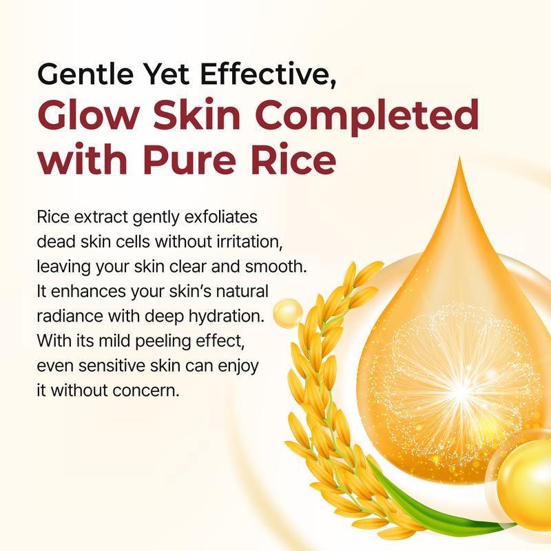 [Dr. Melaxin Official] Peel Shot Glow Rice Ampoule Duo - Serums for Brightening, Exfoliating, and Moisturizing - Suitable for All Skin Types